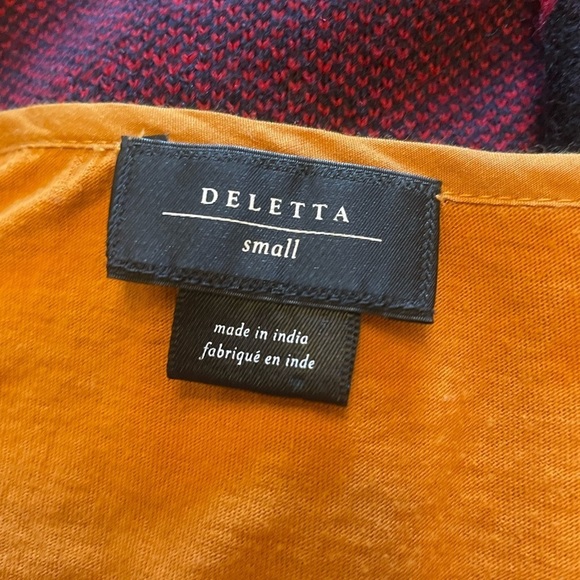 Anthropologie Deletta Screened Striped Silk Blend Blouse - Picture 11 of 11